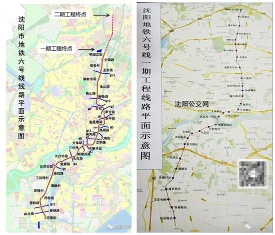 变化对比:沈阳地铁六号线站位:鸭绿江北街,文储路,观音路,首府新区,西