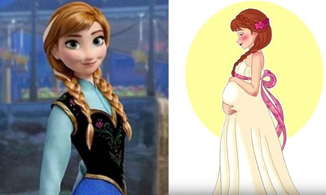 当迪士尼公主变妈妈,长发公主小孩高颜值,艾莎一看就是亲生的!